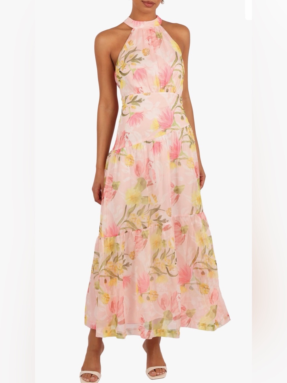 NWT Petal & Pup Eden Floral Halter Maxi Dress